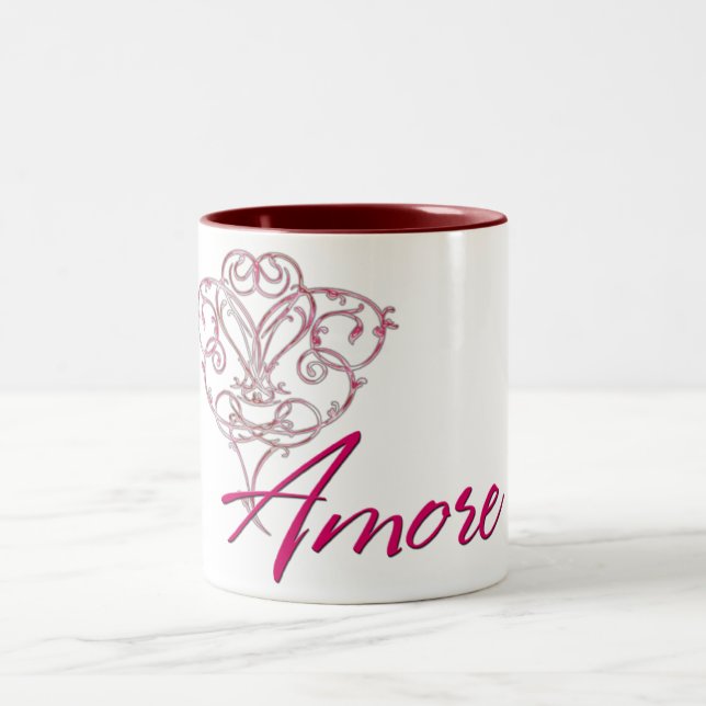 Auch mit Crolled Heart Design 1 Tasse Kaffee/Tee (Mittel)