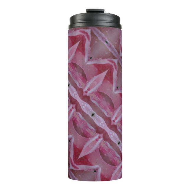 Auch Pink Tulip Ikat Thermosbecher (Vorderseite)