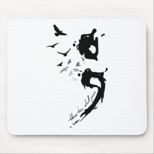 Auch psychische Gesundheitsprobleme Semicolon Mousepad