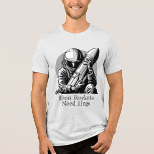 Auch Raketen brauchen Hugs, Astronauten und Rakete Tri-Blend Shirt