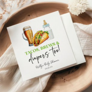 Auch Tacos braut und spuckt! Babyparty Serviette