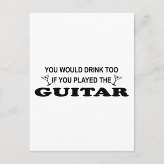 Auch trinken - Gitarre Postkarte