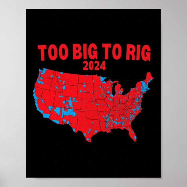 Auch Trump 312 Red Election Map 2024 Wahlplan Poster (Vorne)