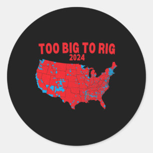Auch Trump 312 Red Election Map 2024 Wahlplan Runder Aufkleber