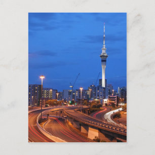 Auckland City at Dusk Postkarte