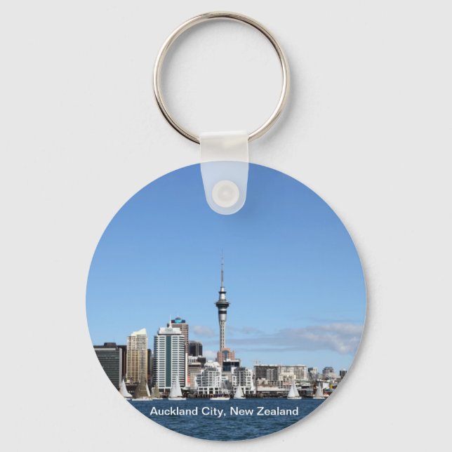 Auckland City, Neuseeland am Tag Schlüsselanhänger (Vorderseite)