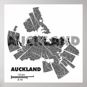 Auckland-Karten-Plakat Poster