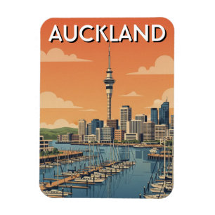 Auckland Marina Neuseeland Postkarte Magnet