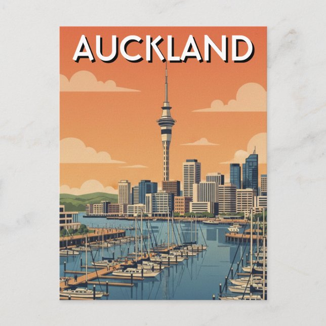 Auckland Marina New Zealand Postcard Postkarte (Vorderseite)