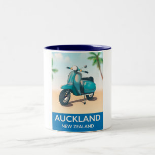 Auckland neues Zealand-Reiseplakat Zweifarbige Tasse