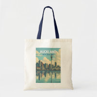 Auckland Neuseeland Illustration Reise Kunst Retro