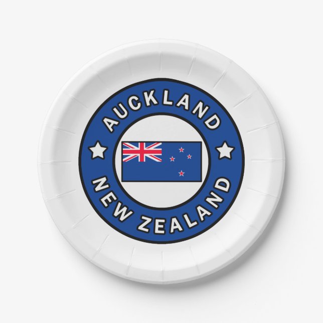 Auckland Neuseeland Pappteller (Vorderseite)