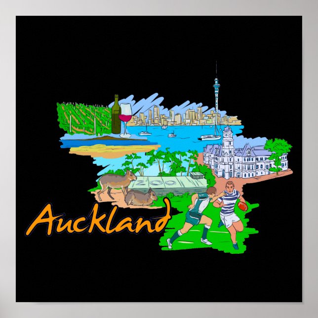 Auckland - Neuseeland Poster (Vorne)