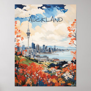 Auckland Neuseeland Reise Kunst Stadt Ästhetik Poster