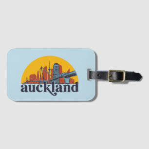 Auckland Neuseeland Retro City Skyline City City Gepäckanhänger