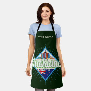 Auckland Neuseeland Retro-Silhouette vintage Schürze