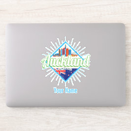 Auckland Neuseeland Retroskyline Vintag Aufkleber