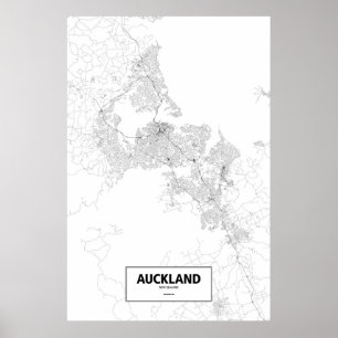 Auckland, Neuseeland (schwarz auf weiß) Poster
