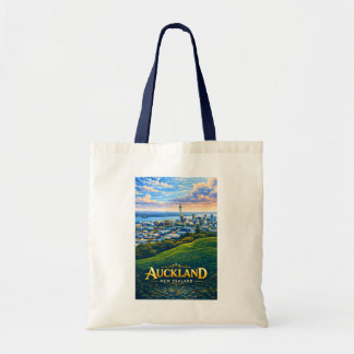 Auckland Neuseeland Skyline Illustration Reise Tragetasche