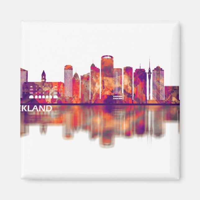 Auckland Neuseeland Skyline Magnet (Vorne)