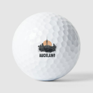 Auckland Neuseeland Stadt Skyline Vintage Reise Golfball