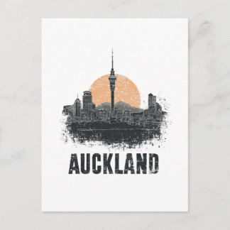 Auckland Neuseeland Stadt-Skyline Vintage Reise Postkarte