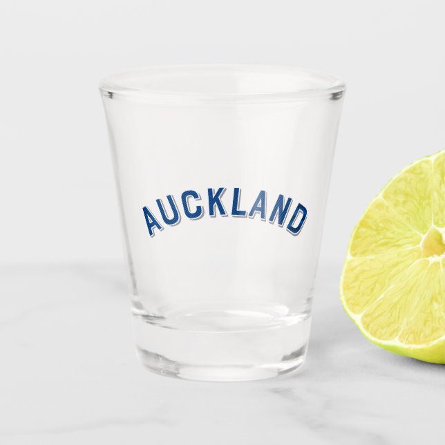 Auckland, Neuseeland Vintag Arch Schnapsglas (Vorderseite)