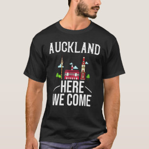 Auckland New Zealand City Trip Skyline Map Travel T-Shirt