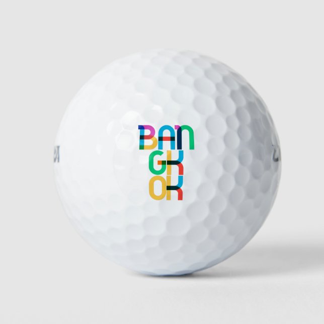 Auckland New Zealand Pop Art Letters Golfball (Vorderseite)