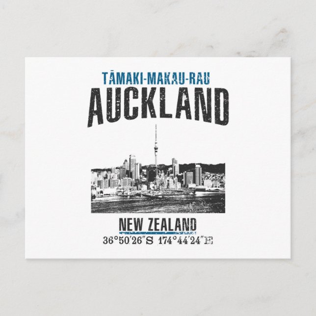 Auckland Postkarte (Vorderseite)
