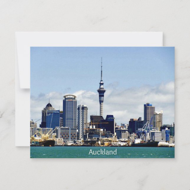 Auckland Skyline Karte (Vorderseite)