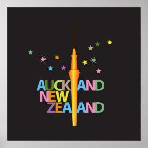 Auckland-Stadt Neuseeland Poster