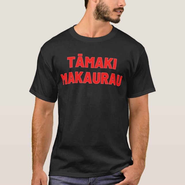 AUCKLAND TAMAKI MAKAURAU NEW ZEALAND MAORI KIWI T-Shirt (Vorderseite)