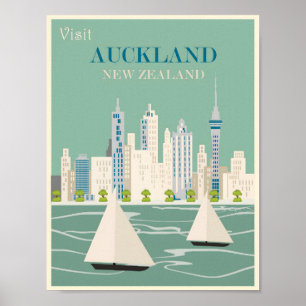 Auckland Vintage-Plakat Poster