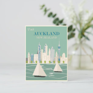 Auckland Vintage-Plakat Postkarte