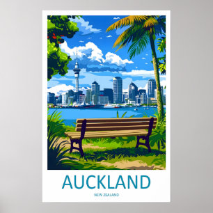 Auckland Vintage-Reiseposter Ski Nationalpark Poster