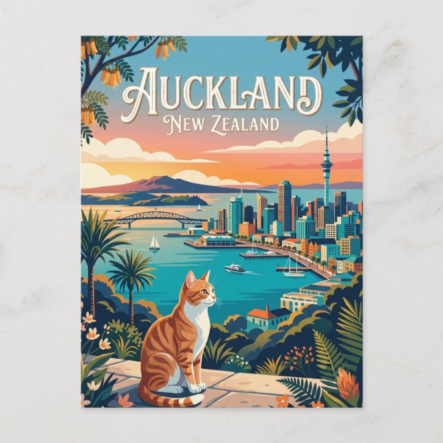 Auckland Waterfront Neuseeland Postkarte (Vorderseite)