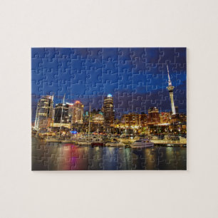 Aucklands nächtliche Skyline Puzzle