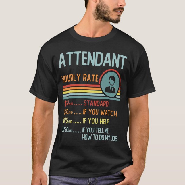 Auctioneer Hourly Rate T-Shirt Retro Job Title (Vorderseite)