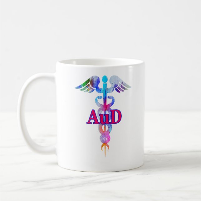AuD Caduceus Audiology Hearing Doctor Audiologen Kaffeetasse (Links)