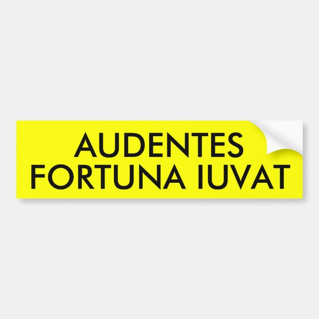 AUDENTES FORTUNA IUVAT AUTOAUFKLEBER (Vorne)