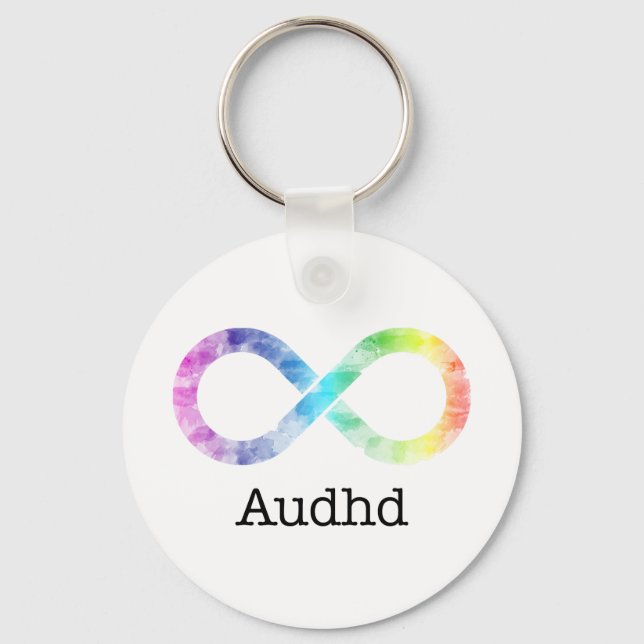Audhd (adhd und autistisch) Schlüsselanhänger für  (Vorderseite)