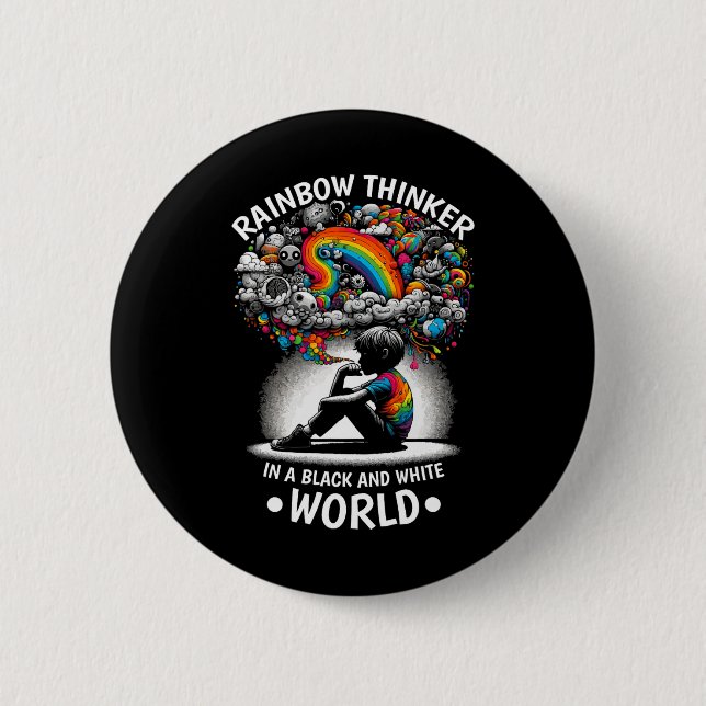 Audhd Autismus Adhd Autistic Spectrum Neurodiversi Button (Vorderseite)