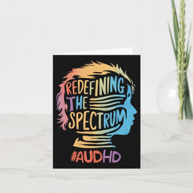 Audhd Autismus Adhd Autistic Spectrum Neurodiversi Karte (Vorderseite)