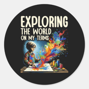 Audhd Autismus Adhd Autistic Spectrum Neurodiversi Runder Aufkleber