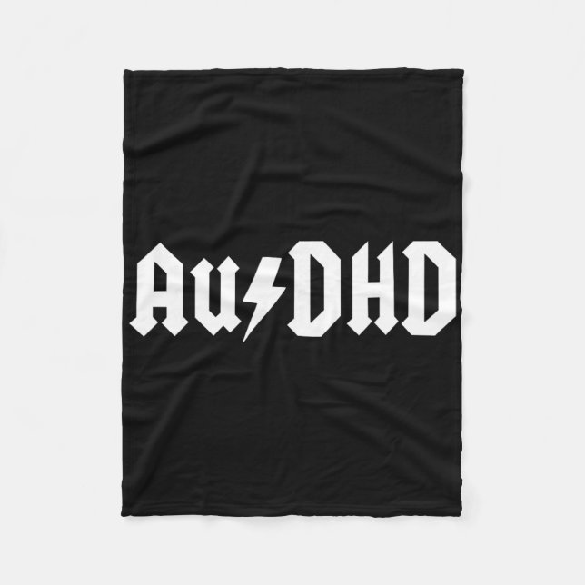 Audhd Autismus + Adhs Beide Neurodivergente Blitze Fleecedecke (Vorderseite)