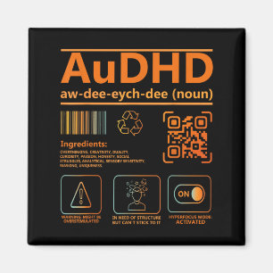 AuDHD-Definition Neurodiversitätsbewusstseins-Graf Magnet