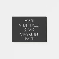 Audi vide tace si vis vivere in pteme