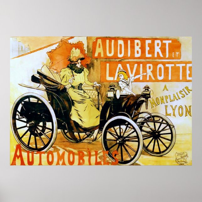 Audibert und Lavirotte Automobiles. Poster (Vorne)