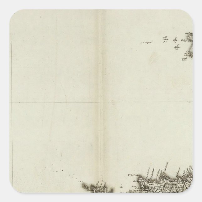 Audierne, rade de Brest Quadratischer Aufkleber (Vorderseite)